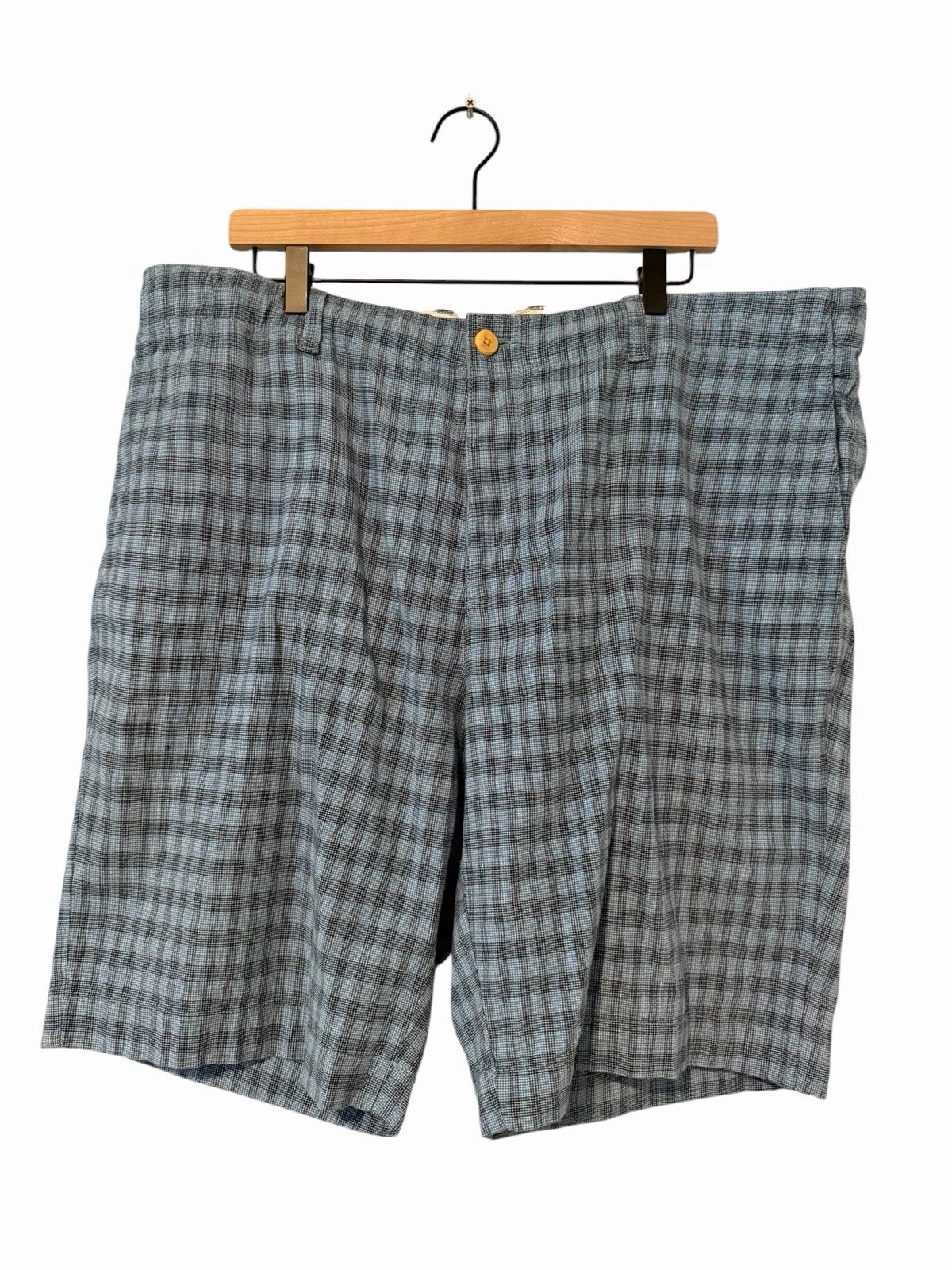 New Tommy Bahama Mens Short Sea Spray Dockside Blue Linen Cotton Spandex 2XL