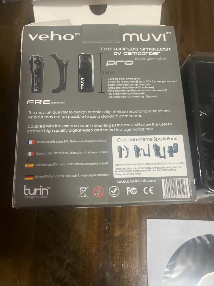 Veho Muvi Pro The Worlds Smallest Micro DV Camcorder Mini Video Camera OR.BOX - Image 3 of 4