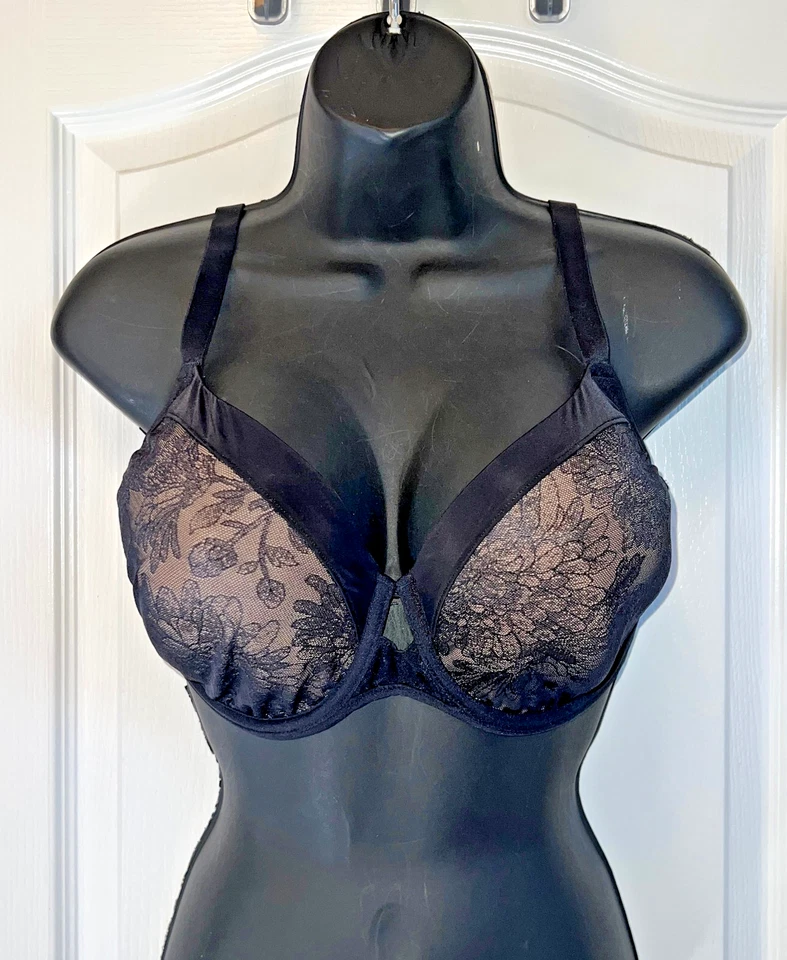 Бюстгальтер на косточках Soma, Lightest Lift Perfect Coverage черный на желтовато-коричневый, размер 36G - Изображение 2 из 4