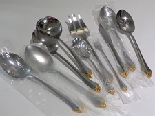 NOS Vintage Oneida Community Stainless Flatware Golden Kenwood 10 Pc Hostess Set