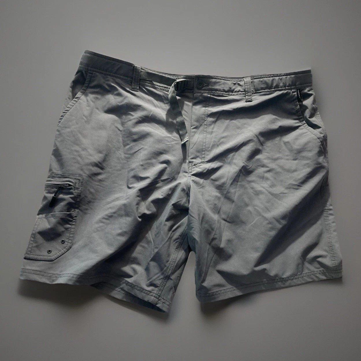 Realtree Fishing Cargo Short Men XXL 2XL Gray Spandex Nylon Elastic Outdoor