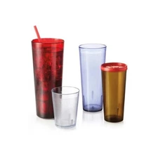 G.E.T. Unbreakable Stackable Restaurant Plastic Tumbler/Cup (Set of 12) 24 Ounce