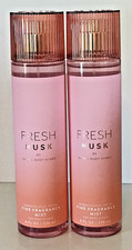 FRESH MUSK fragrance mist body spray 8 OZ Bath Body Works 2 Pack Lot NEW