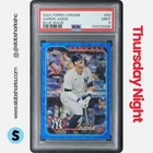 2024 TOPPS CHROME #50 AARON JUDGE BLUE WAVE REFRACTOR /75 PSA 9