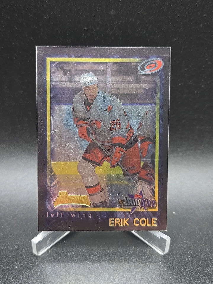 2001-02 Bowman YoungStars Ice Cubed Erik Cole RC Carolina Hurricanes #156 - Image 3 of 4