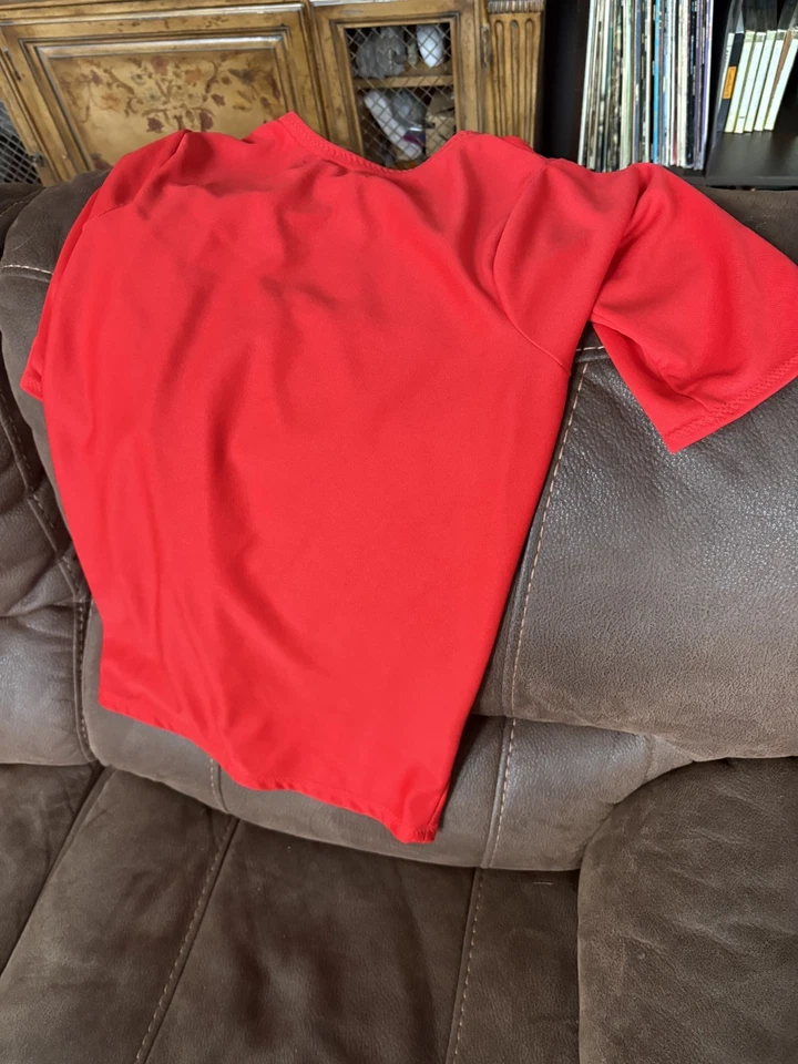 Inzer Advance Designs Blast Shirt Size 54 Red Bench Press Patent # 4473908 - Image 4 of 4