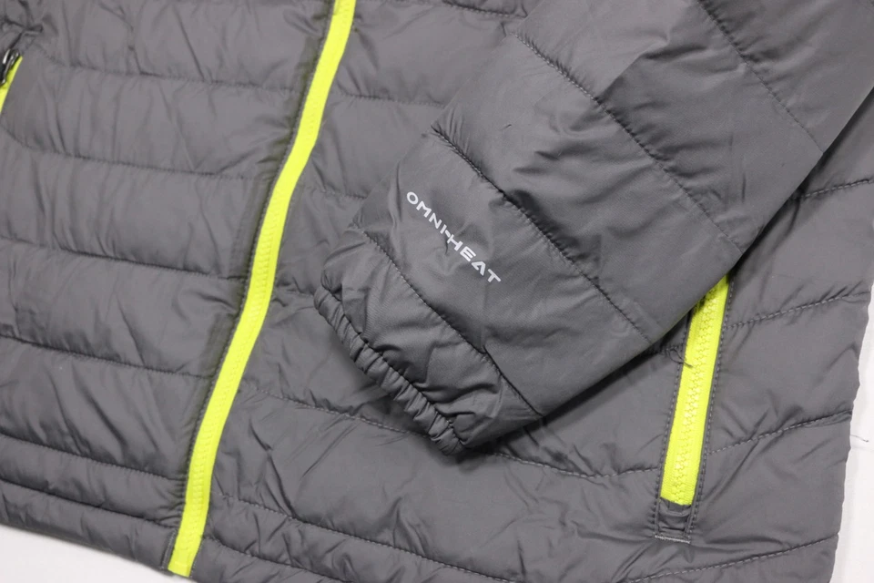 Chaqueta acolchada Columbia Omni-Heat para hombre L negra gris abrigo acolchado de invierno Foto 4 de 4