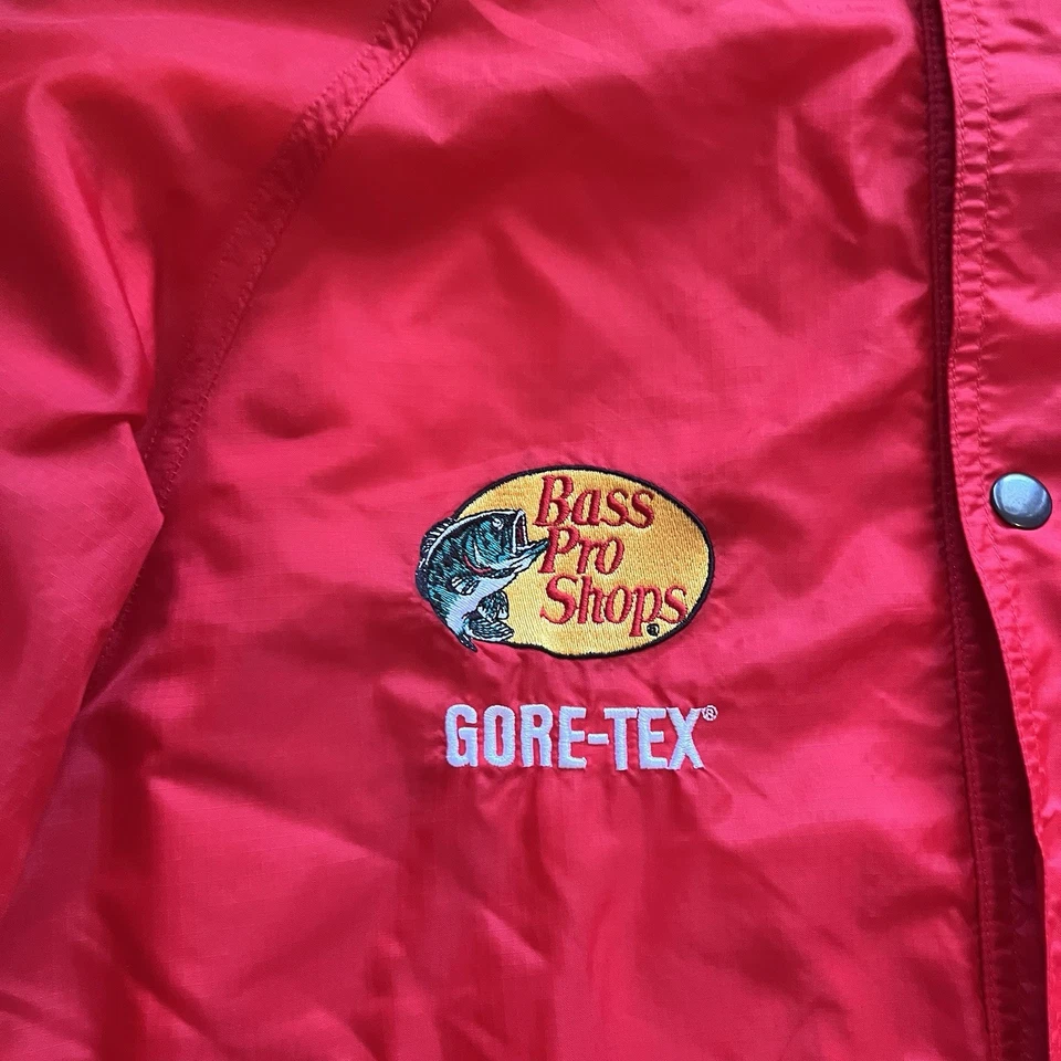 Jaqueta masculina Bass Pro Shops grande Gore-Tex com capuz impermeável casaco de pesca Gorp - Imagem 2 de 4