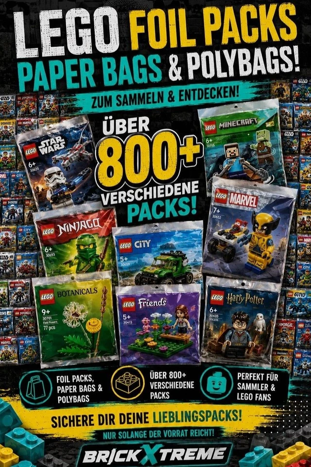 Dienstags ist BrickXTreme Time - Foil Packs , Paper Bags , Polybags