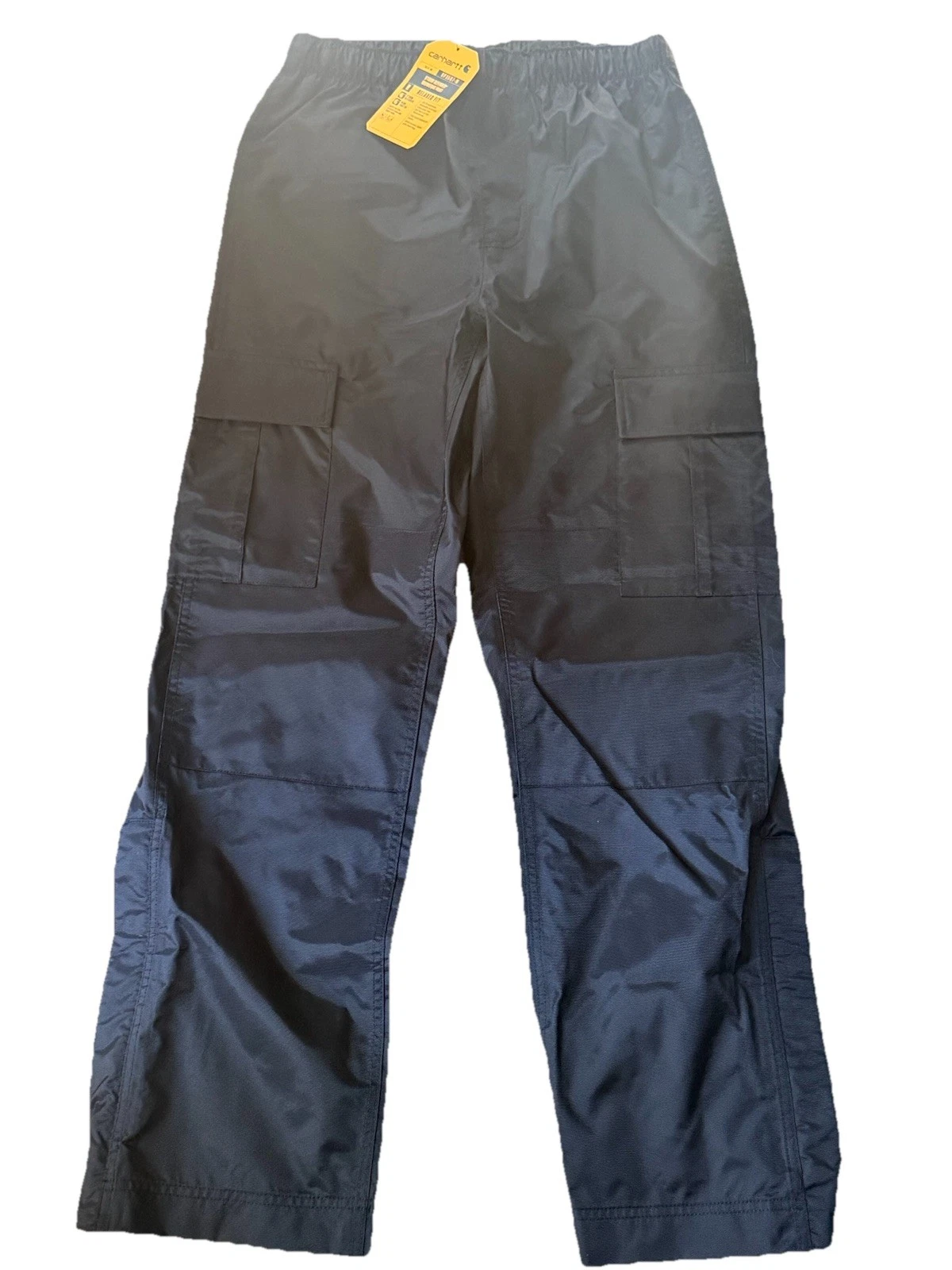Carhartt Storm Defender Rain Pants Mens S Black Waterproof Cargo NWT