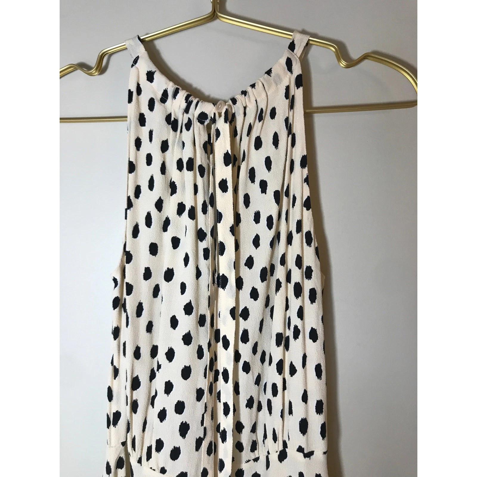 Abito Kate Spade leopardato a pois cravatta schiena 4 fai una passeggiata sul lato selvaggio viscosa