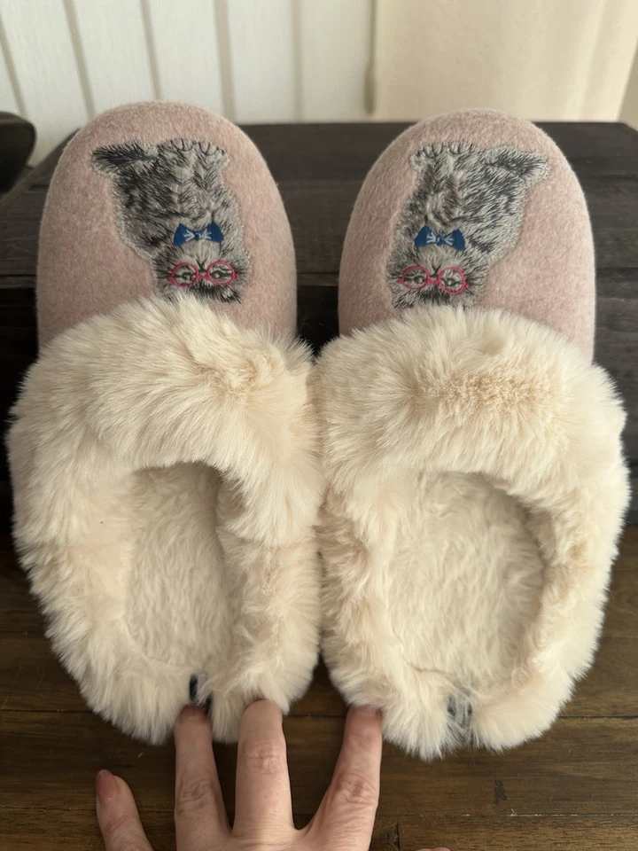 Zapatillas sin cordones Joules Boho Cat Lover Luxe Scuff piel sintética, rosa, talla M 7/8 Foto 4 de 4