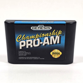 CHAMPIONSHIP PRO-AM SEGA GENESIS 1992 W/ MANUAL CIB COMPLETE CLAMSHELL CASE