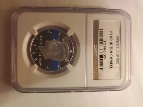 1996s Kennedy Silver Proof Half Dollar, PF69 Ultra Cameo NGC,