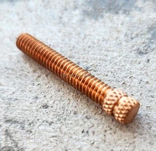 1 Premium Copper Knurled Contact Screw 1" Tattoo Machine 8-32 Forward Tattoo USA