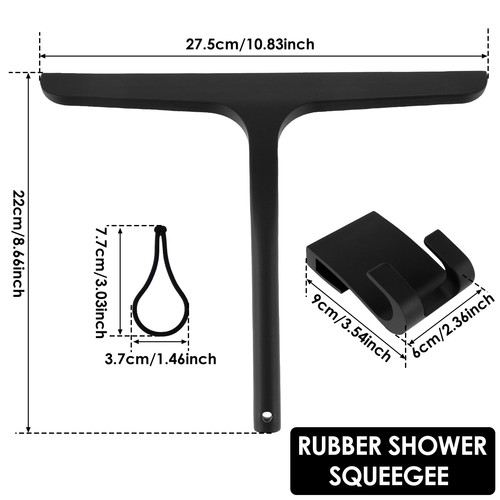 Shower Squeegee Silicone Shower Glass Wiper No Noise Glass Window Squeegee DeylO