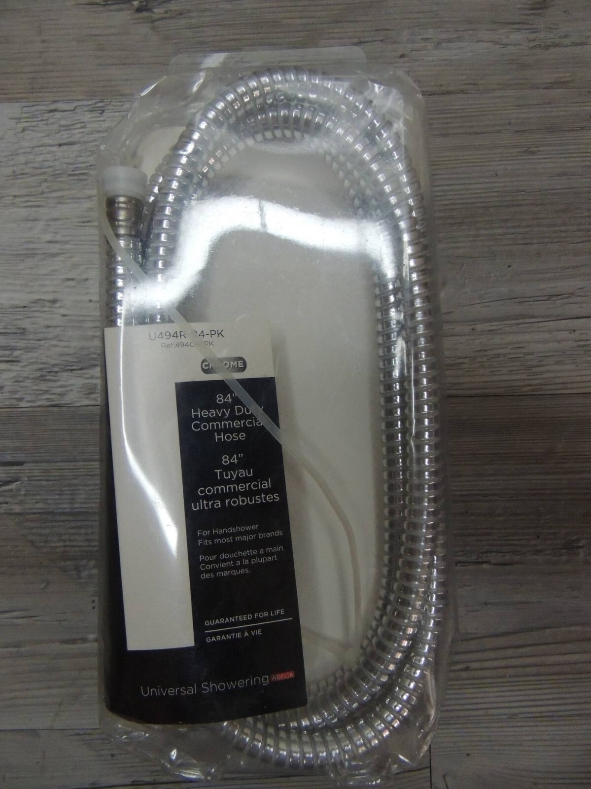 Delta Faucet U494R-84-PK Long Shower Hose Replacement 84 inch UltraFlex - Chrome