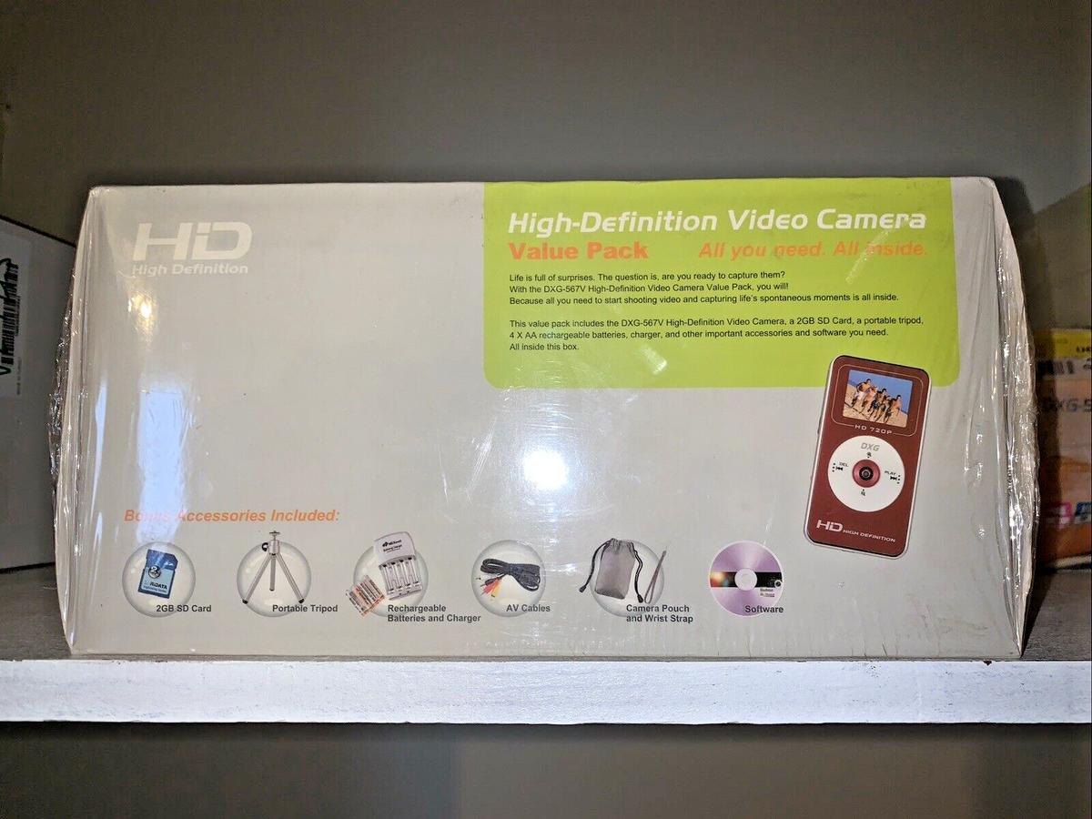 DXG 567V HD Camcorder With 1.7 Inch Hi-Res LCD And 2X Zoom Red