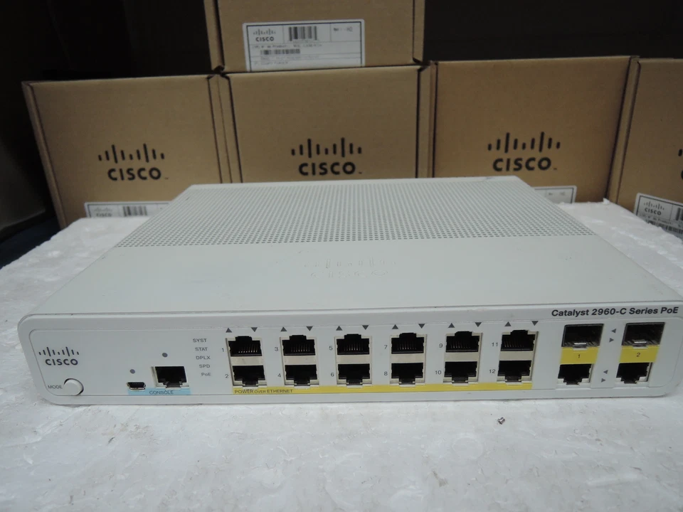 Cisco WS-C2960C-12PC-L 2960C 12 port POE switch . 90 Day's wrt . Real time - Image 2 of 4