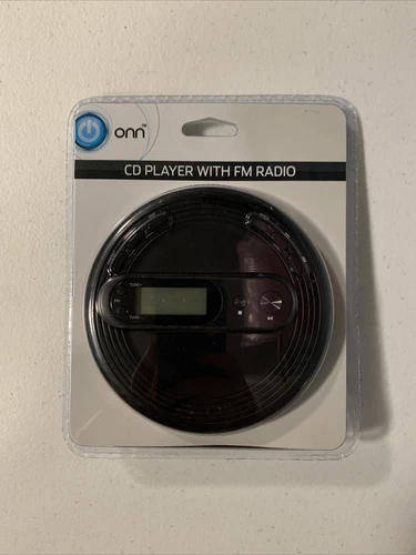 ONN Portable CD Player wFM Radio Plays CD/CD-R/CD-RW Skip Protection W/ Earbuds
