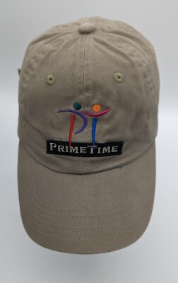 PRIMETIME Cap Hat Men Beige Hook Loop