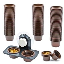 100 Eco Cups  Feeding Ledge Enhanced Reptile Amphibian Food Bowls and Water ...