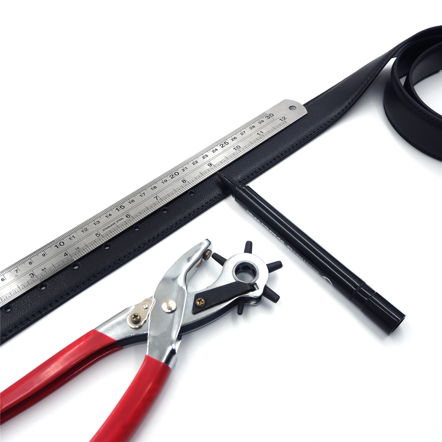 Professional Leather Hole Punch Pliers HEAVY DUTY Belt Holes Revolving ...