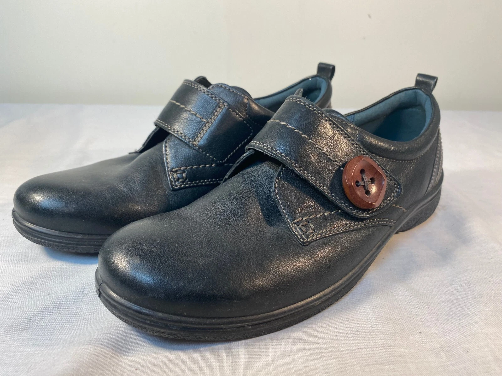 ECCO Mocassino Scarpe Casual Donna Nero Slip On Comfort EU 38 (US 7)