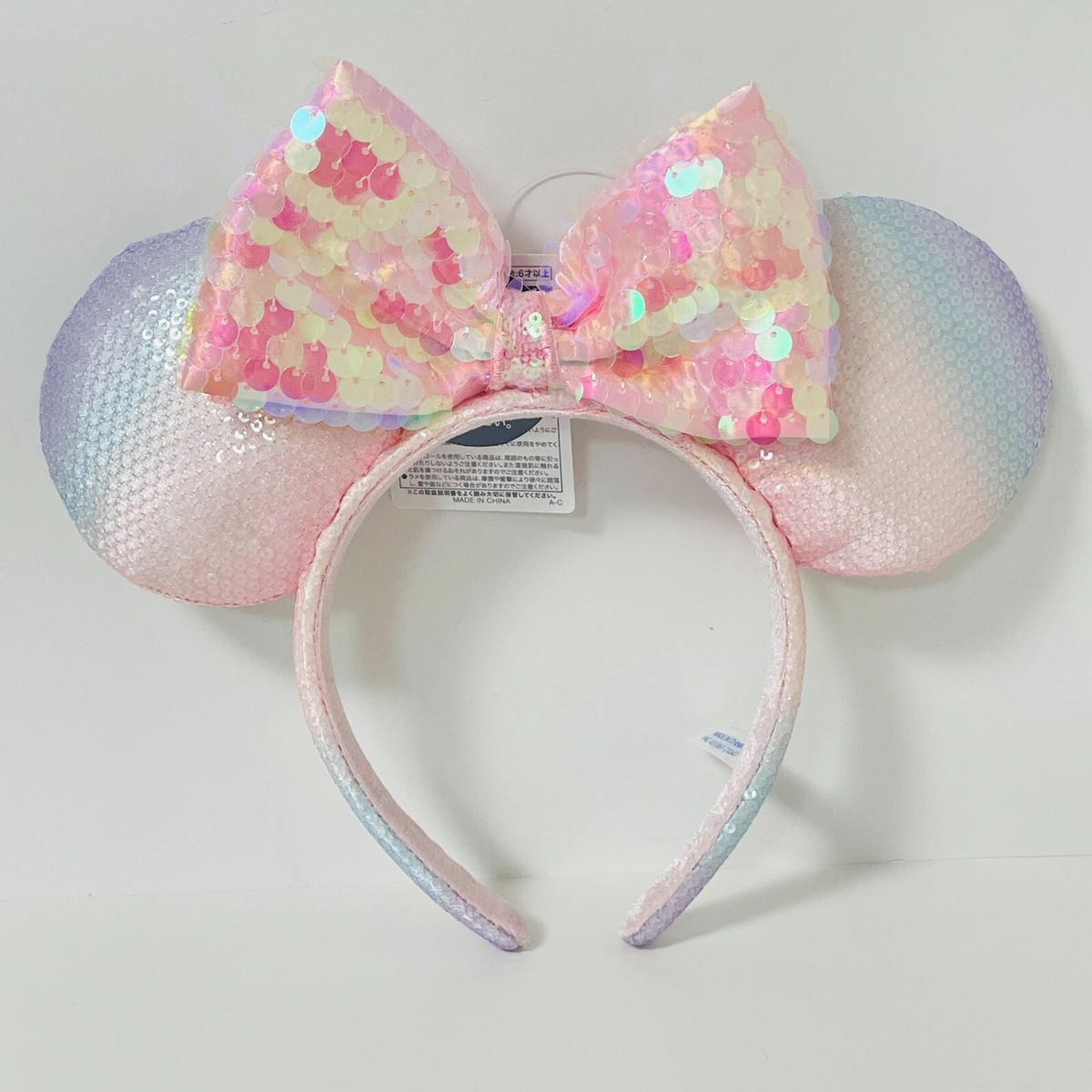 Disney Tokyo Japan Minnie Ears Headband Pink Mermaid Sequin  display picture 1