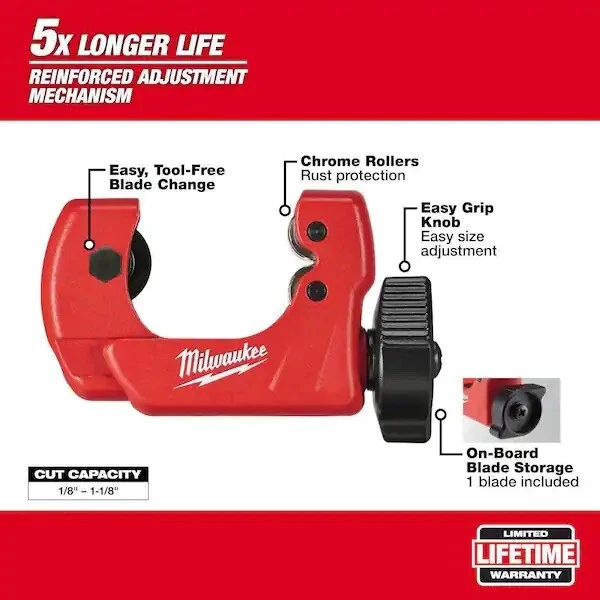 Milwaukee Tool 48-22-4251 1" Mini Copper Tubing Cutter - Image 4 of 4