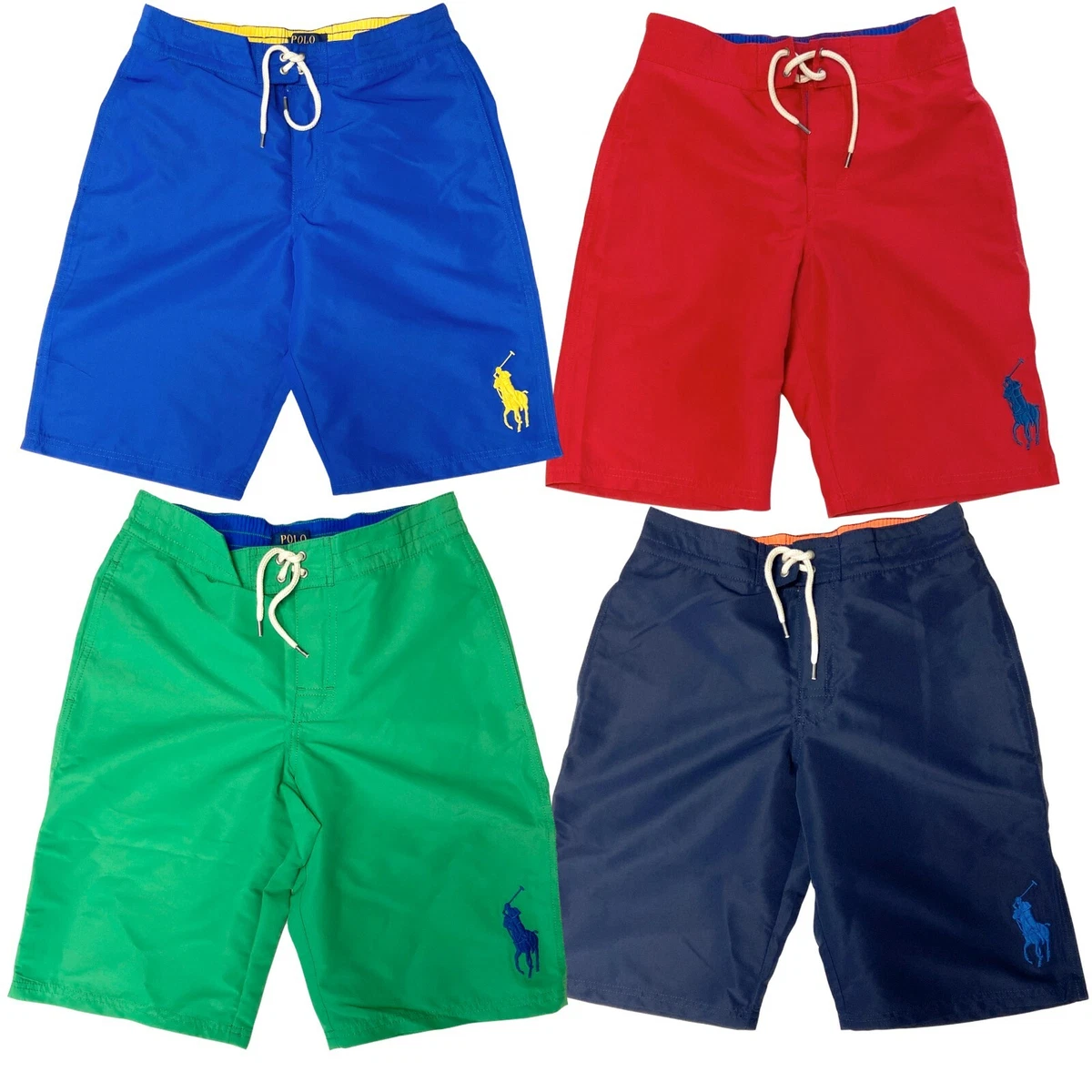 Boys ralph lauren swim trunks clearance