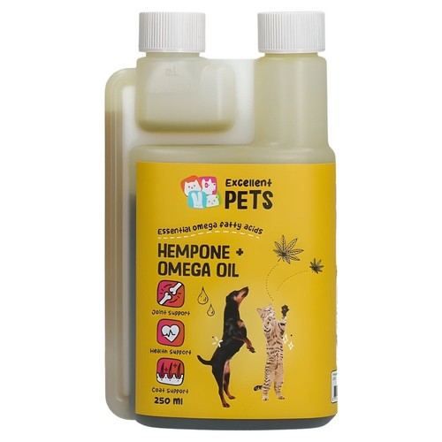 Excellent Pets HempOne + Omega Oil For Cats 250 Ml, NEW