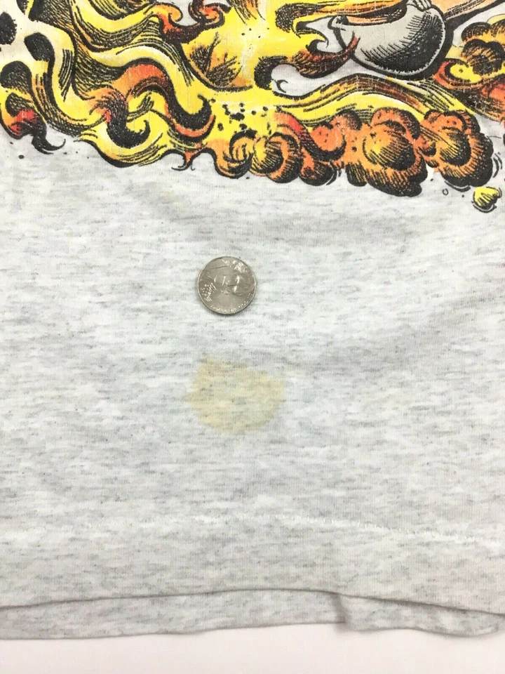 Camiseta vintage anos 90 Duke Blue Devils logotipo soletrar fogo basquete EUA tamanho XL - Imagem 4 de 4