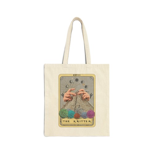 "Borsa tote carta tarocchi The Knitter, amante della maglia 15"" x 16" - Foto 2 di 12