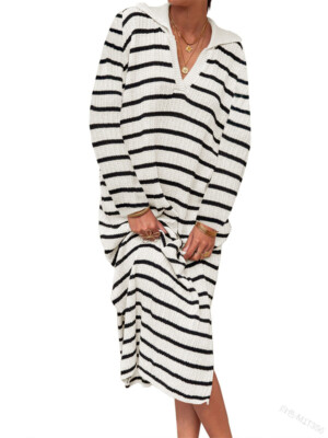 slim fit dress slacks Women's Mid-length Turtleneck Long Sleeve Sweater Dress main image 0