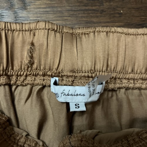 Young Fabulous & Broke Taylor Satin Jogger Pants Size S Vicuna spicy orange - Picture 2 of 4