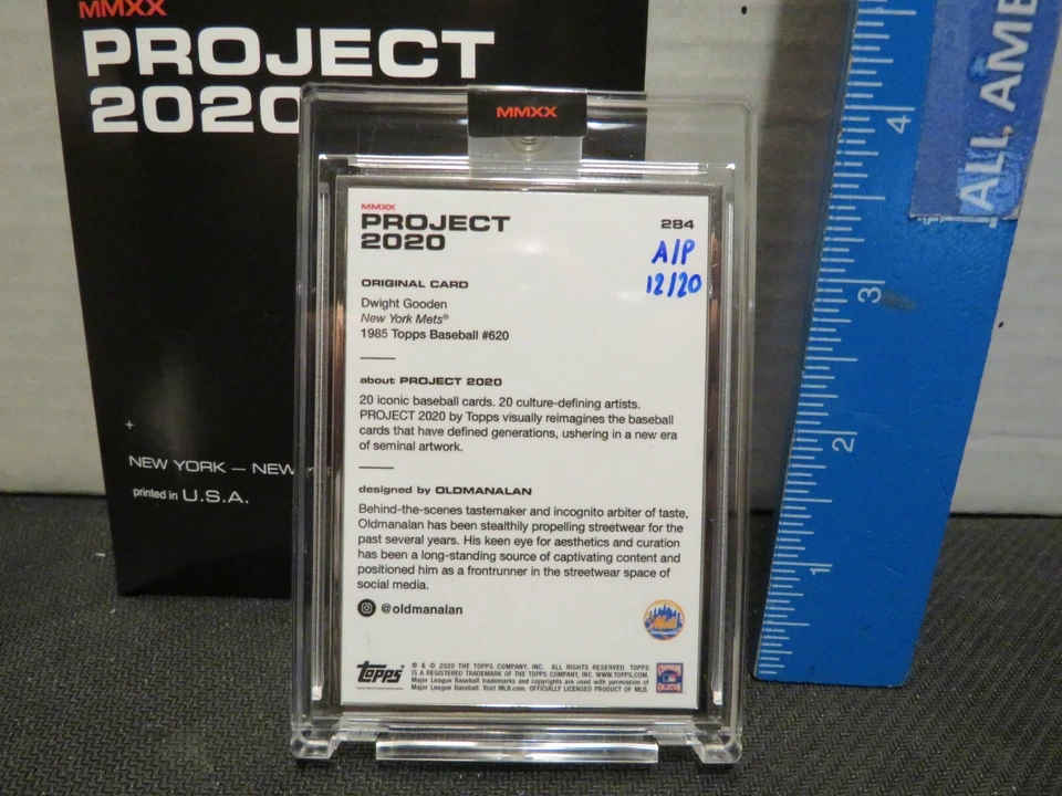 Topps PROJECT 2020 #284 - 1985 Dwight Gooden by Oldmanalan Artist Proof 12/20 - Image 2 of 3