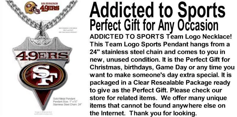 SAN FRANCISCO 49ERS ожерелье из нержавеющей стали цепочка NFL футбол 3⁄4» x 1» логотип #C' - Изображение 3 из 4