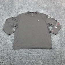 Spyder Rash Guard Shirt Mens XXL Gray Long Sleeve UPF 50+ Quick Dry Swim Surf