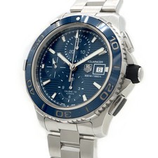 TAG Heuer Aquaracer Caliber 16 Chronograph CAK2112 BA0833 Blue Watch Used 6