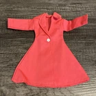 Vintage Barbie Size 1960s Outfit - Dark Pink Dress Coat / Jacket VGUC