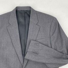 Banana Republic Men's 44R Charcoal Gray Wool Blend Two Button Blazer Suit Jacket