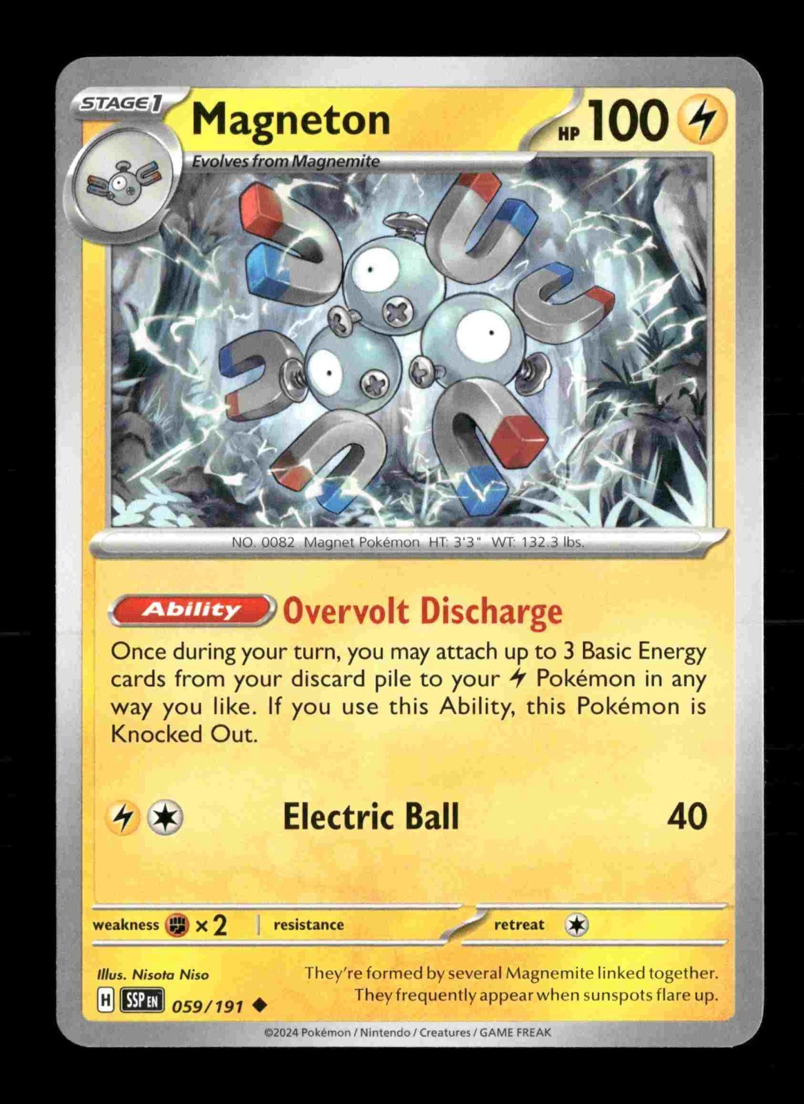 2024 Pokemon Surging Sparks #059/191 - Magneton