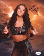 *CLEVAGE* WWE WWF NXT KATANA CHANCE SIGNED 8x10 ACOA AUTO