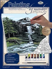 Royal Paint By Number Kit Artist Canvas Series 9"X12"-Mountain Waterfall