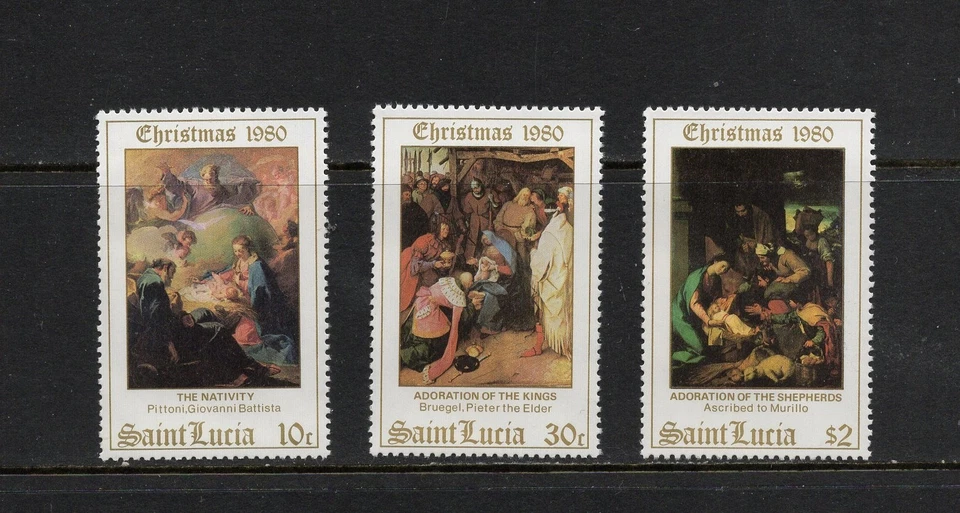 S6388 St. Lucia 1980 Noël 3v. MNH - Photo 1/1