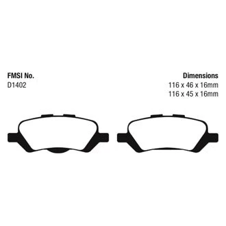 For Toyota Venza 09-16 EBC Greenstuff 6000 Series Truck & SUV Rear Brake Pads Foto 2 de 3