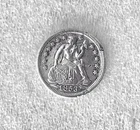 1853 P Seated Liberty 10 Cents Dime Coin - 90% Silver with Arrows - VF/XF