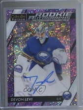 2023 O-Pee-Chee Platinum Rookie Violet Pixels 59/99 Devon Levi #R-DL Auto 1jz3
