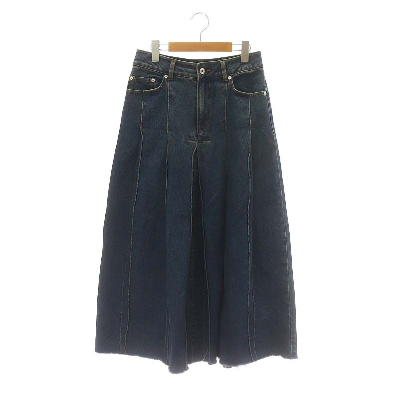 Maison Special 23AW Indigo Pleated Denim Maxi Skirt Sizes S-36 Made in Japan